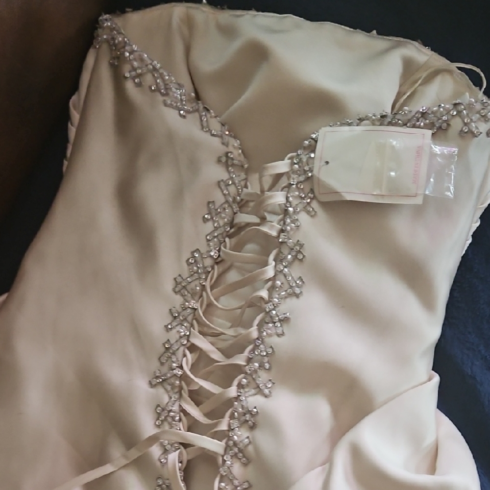 Maggie Sottero Pale Gold Bridal Gown Label Detail - Picture 8 of 8
